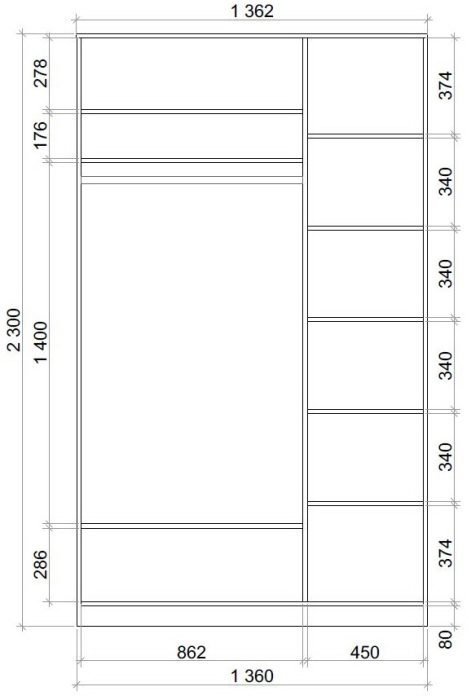 Шкафы-купе, Хит-23-14-77 Шкаф-купе 2-х дверный, фотопечать Париж (2300х1362х620)