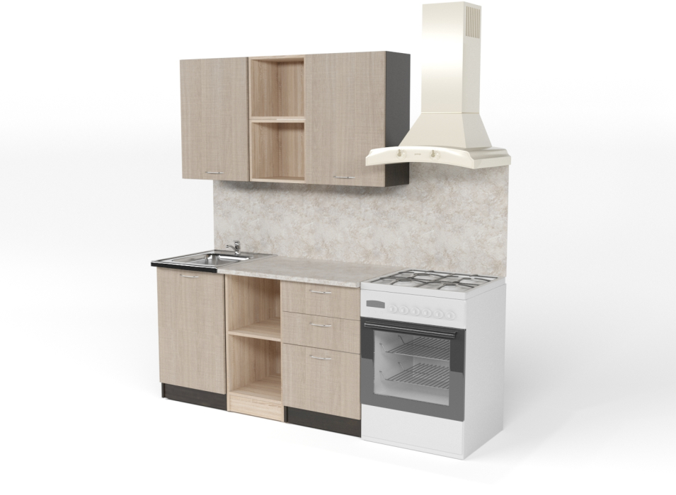 Кухонные гарнитуры, Кухонный гарнитур Надежда медиум 4 1,4 м ЛДСП