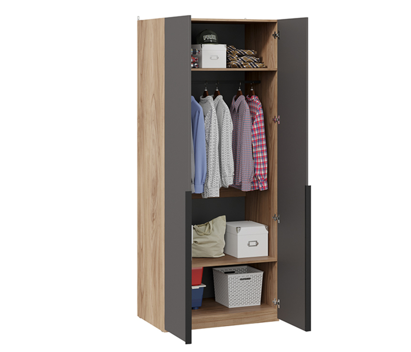 Шкафы двухстворчатые, Шкаф для одежды Порто двери глухие (580)