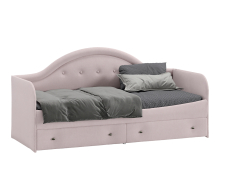 Мягкая кровать, Кровать с мягкой спинкой Адель тип 1, велюр