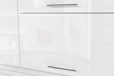 Кухонный гарнитур Терция лайт 1,2 м Белый глянец/Бетон светлый ЛДСП